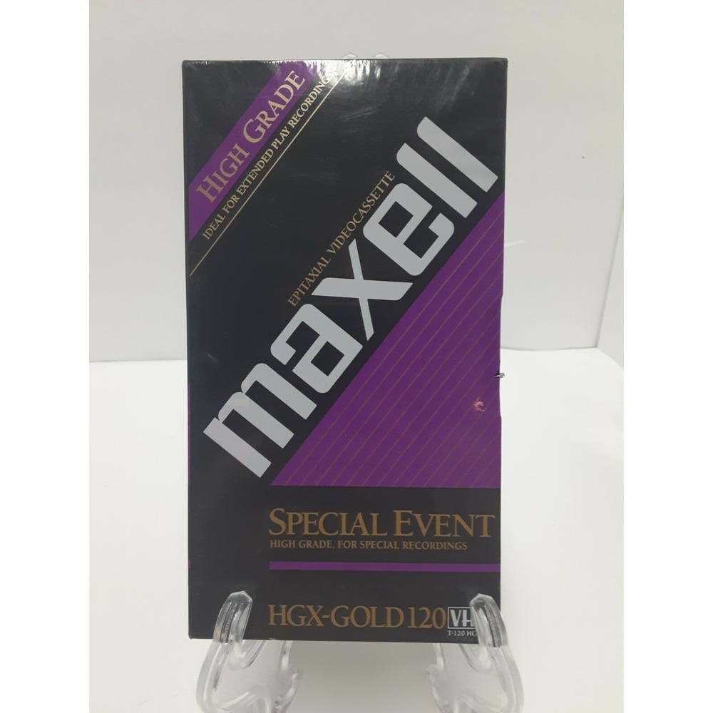 New Maxwell Special Event HGX‎ Gold 120 Blank VHS Tape Sealed!